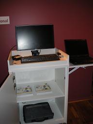 White lectern / lecturn